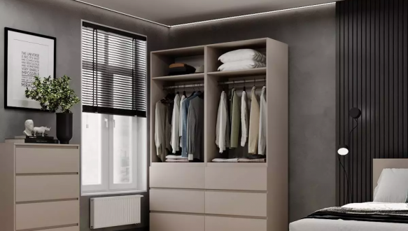 Шкаф распашной комбинированный четырёхдверный Art In Head №10 Light, ширина 160 см 4