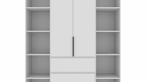 Шкаф распашной комбинированный двухдверный Art In Head №9 Light, ширина 160 см 4