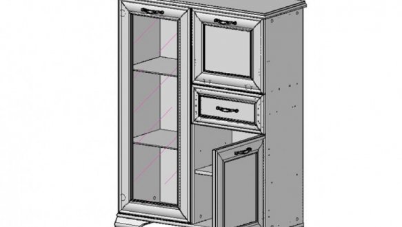 Комод з баром 1D1W1S1B Tiffany 0