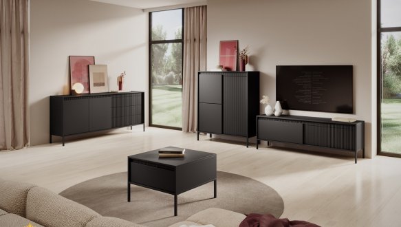 Тумба под ТВ Senso/Сенсо RTV153 Чёрный Perfect Home Ширина 153 см 4