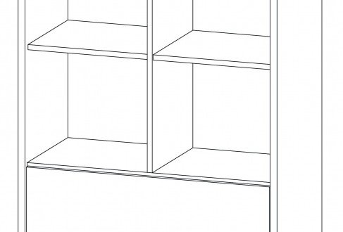 Шафа 2Д/1Ш Сокме Айго 2 дверна бук пісочний 84 см 5