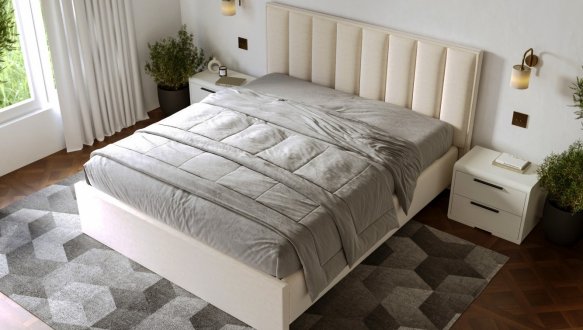 Кровать деревянная DrevKO Ирена с подьемным механизмом и нишей для белья Массив Бук 0