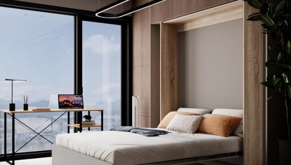 Кровать двуспальная шкаф трансформер Art in Head Mitra / Митра 140 см 5