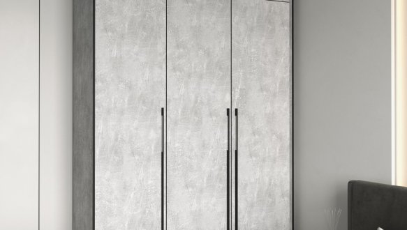 Шкаф Морели R-0015 Рамо 3 дверный бетон с полками 150 см 0