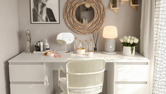 Стіл комп’ютерний білий Т228