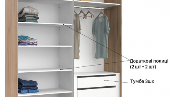 Шкаф-купе с зеркалом Миромарк Белла 2 дверный белый 200 см 5