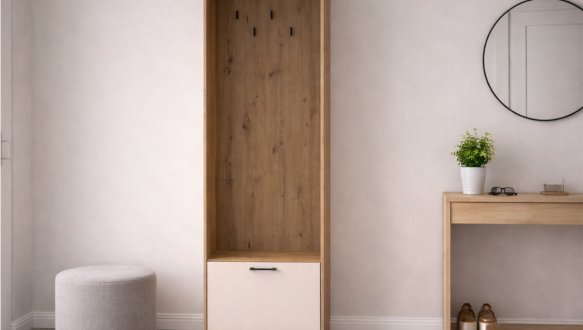 Пенал-вешалка Doros Ронди Дуб Артизан / Кашемир