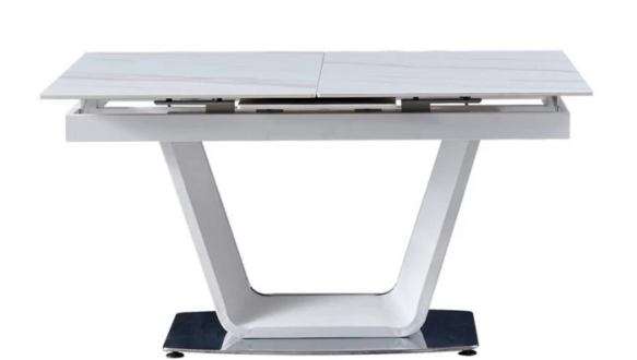 Стіл Ludwig (140-180 см) White (+beige) Glossy 1