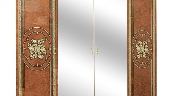 Шкаф 4Д с зеркалом Світ Меблів Жасмин 3 дверный белый 188 см 0