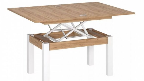 Стол-трансформер B-Fly Art In Head Дуб Крафт золотой / Белый бриллиант 4