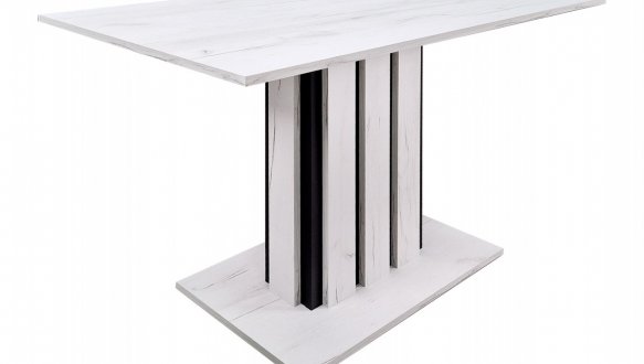 Стол обеденный STARLINE D/C Интарсио Дуб крафт белый/Черный Не раскладной 110 см 0