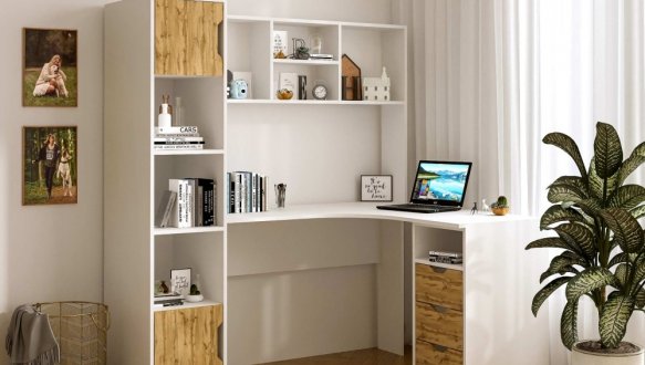 Стол письменный угловой Teenager Белый 5