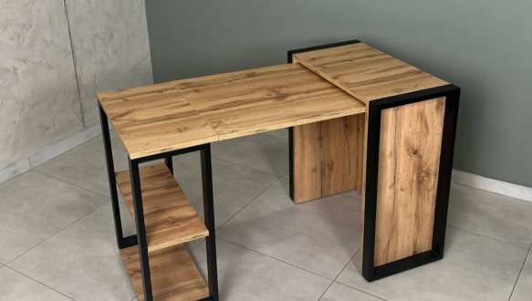 Стіл трансформер LOFT Дуб Сонома / Чорний мат MebliRoMax 20