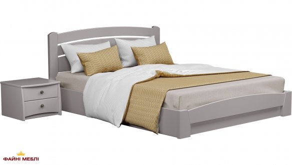 Ліжко дерев'яне Естелла Селена Аурі з підйомним механізмом і нішею для білизни Щит / Масив Бук 3