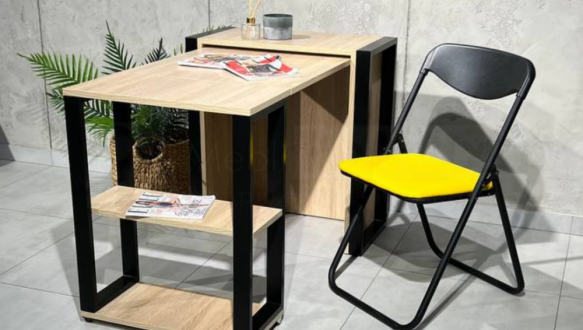 Стіл трансформер LOFT Дуб Сонома / Чорний мат MebliRoMax 2