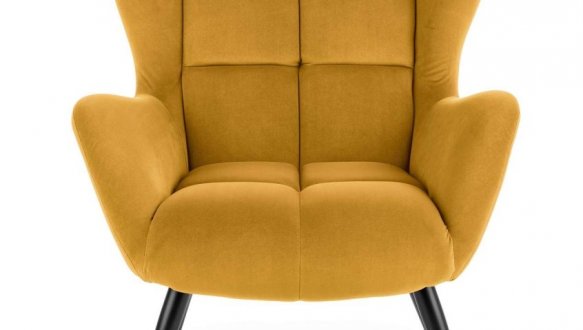 Крісло м'яке Halmar Tyrion / Тіріон Гірчичний / Чорні ніжки 6