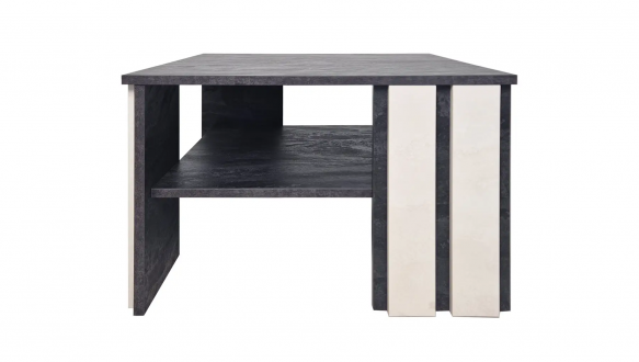 Журнальный стол T4 VS Интарсио Угольный Камень/Шелковый 68 см