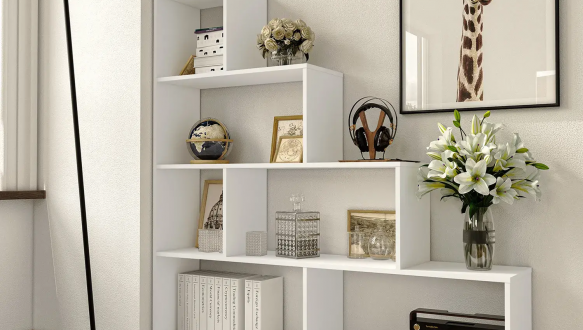 Стеллаж белый на 6 ячеек GT57