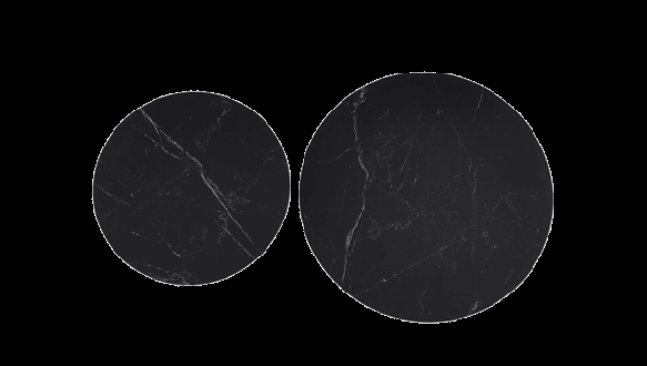 Журнальные столики (d80х42 + d60х51) Borg Shks black matt 2