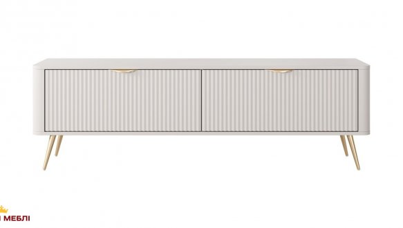 Тумба под ТВ Lante/Ланте RTV163 2D Бежевый золотые ножки Perfect Home Ширина 163 см 0