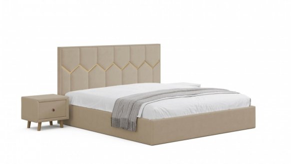 Кровать мягкая двуспальная Виорина деко Mirali / Мирали 18