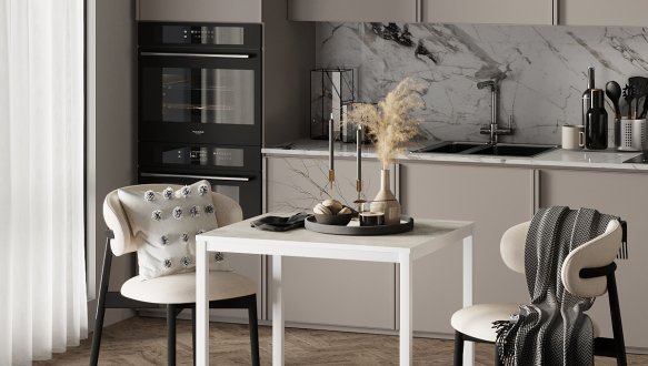 Обеденный стол Brevity Loft mini Ателье светлый/Белый металл