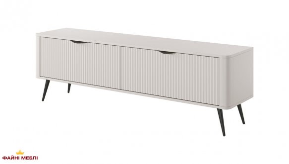 Тумба під ТВ Lante/Ланте RTV163 2D Бежевий чорні ніжки Perfect Home Ширина 163 см 3