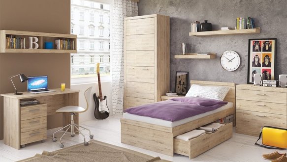 Шафа 2d Mebelbos Oskar 2 дверна дуб санремо 90 см 0