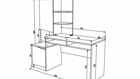 Компьютерный стол Gaston Интарсио Белая Аляска/Графит 155 см 2