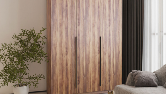 Шкаф Mebelstar Оскар трехдверный с ящиками Дуб янтарный 150 см