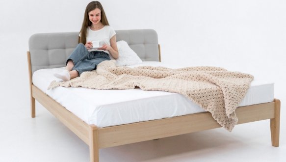 Ліжко двоспальне дерев'яне Лев Каліфорнія Масив бука 8