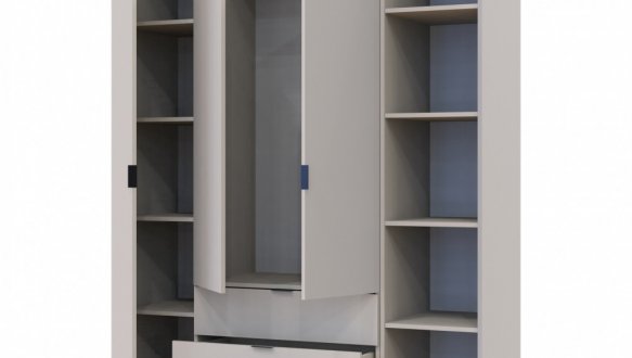 Шкаф Дорос Гелар кашемир с Этажеркой 3-х дверный 154,4 см 3