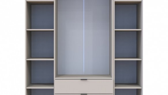 Шкаф Дорос Гелар кашемир с Этажеркой 3-х дверный 154,4 см 0