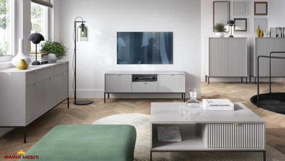 Тумба под ТВ Nova/Нова RTV154 Серый Perfect Home Ширина 154 см 4