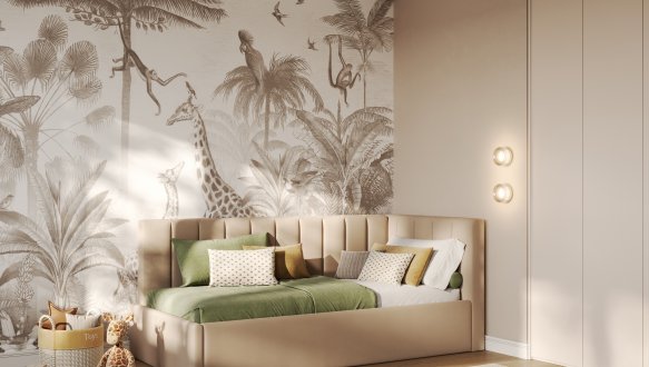 Мягкая кровать 0.9х2.0 з каркасом Шайн