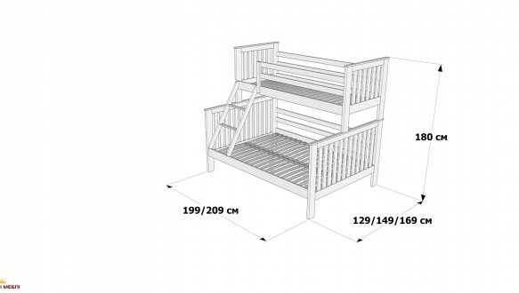 Двухъярусная кровать Орхидея 8
