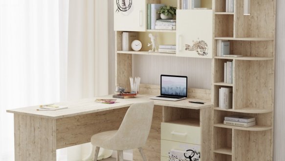 Стол угловой с надстройкой и эркером 1