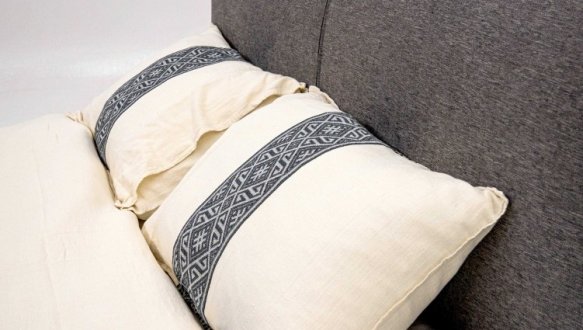 Ліжко м'яке двоспальне Шик Галичина Макар з підйомним механізмом та нішею для білизни 6