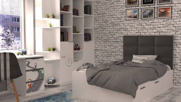 Кровать Холидей с мягкой панелью 2 ящика 3