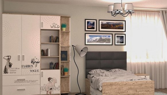 Кровать Холидей с мягкой панелью 4 ящика 4