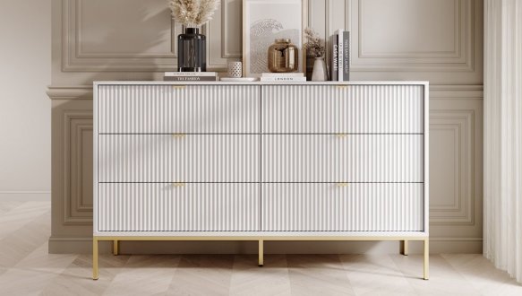 Модульна гостиная Белый/Золотые ножки Nova 4