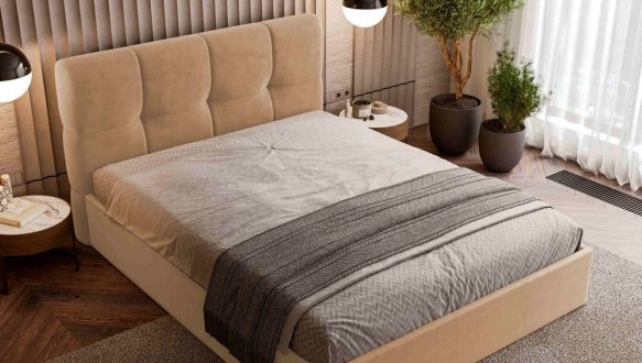 Кровать мягкая Виорина деко Bueno / Буено с подъемным механизмом и нишей для белья 17