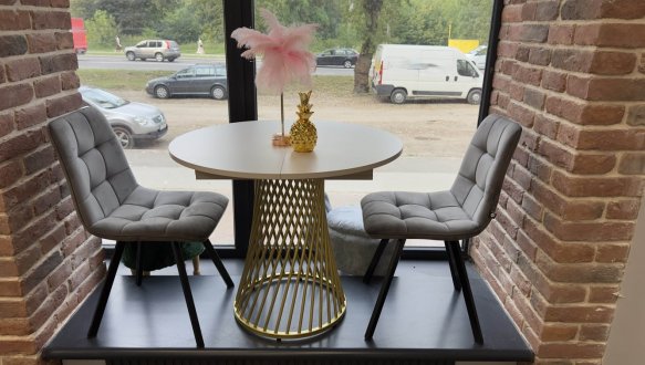 Стіл круглий розкладний MebliRoMax Rondo slide / Рондо Слайд D800 7