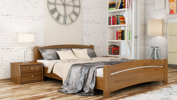 Ліжко дерев'яне Естелла Венеція / Серія Вега Щит / Масив Бук 1