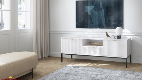 Тумба под ТВ Nova/Нова RTV154 Белый Perfect Home Ширина 154 см 0