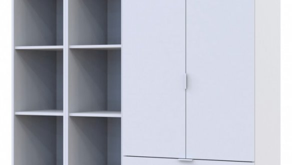 Комплект Дорос Гелар белый с 2 ​​Этажерками 2 ДСП 153,9 см 3