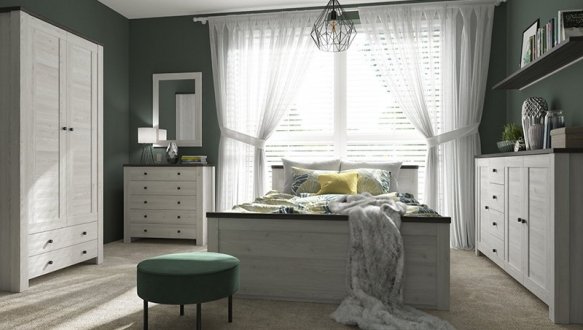 Модульная спальня Antwerpen/Антверпен BRW Poland Светлая модрина / Сосна Larico 9