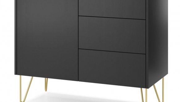 Комод Гармоні / Harmony KSZ97 Чорний / Чорний мармур роял 2