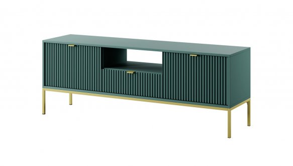 Тумба под ТВ Nova/Нова RTV154 Лабрадор золотые ножки Perfect Home Ширина 154 см