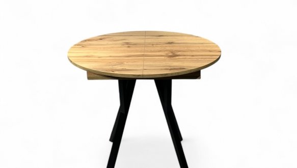 Стіл круглий розкладний Lite Slide / Лайт слайд MebliRoMax D800 ЛДСП 18 мм 4